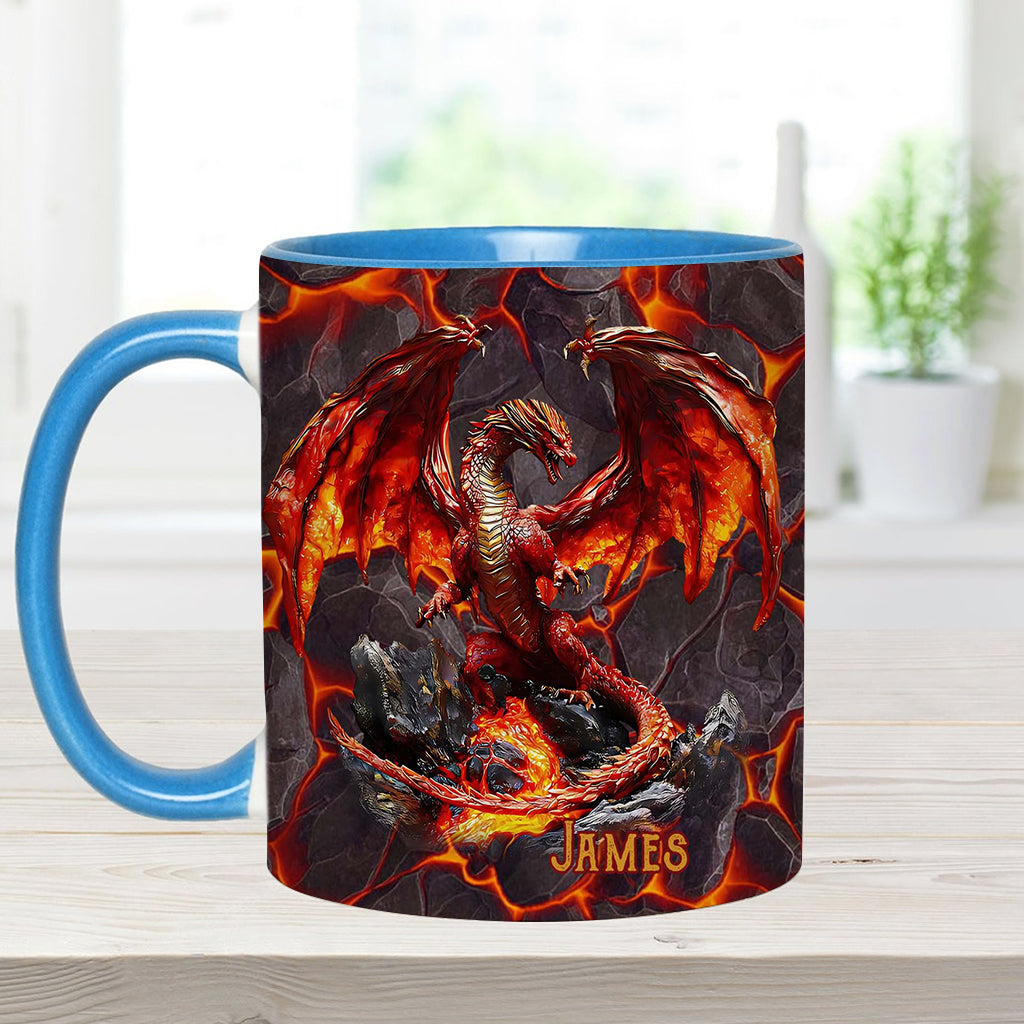 Fire Dragon - Personalized Dragon Accent Mug