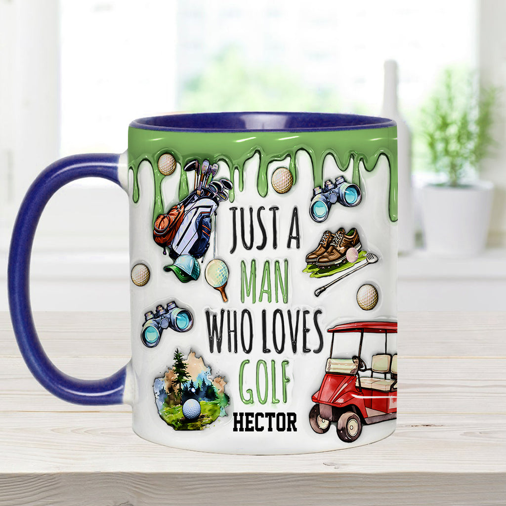 Mug personnalisé « Juste un homme qui aime le golf »