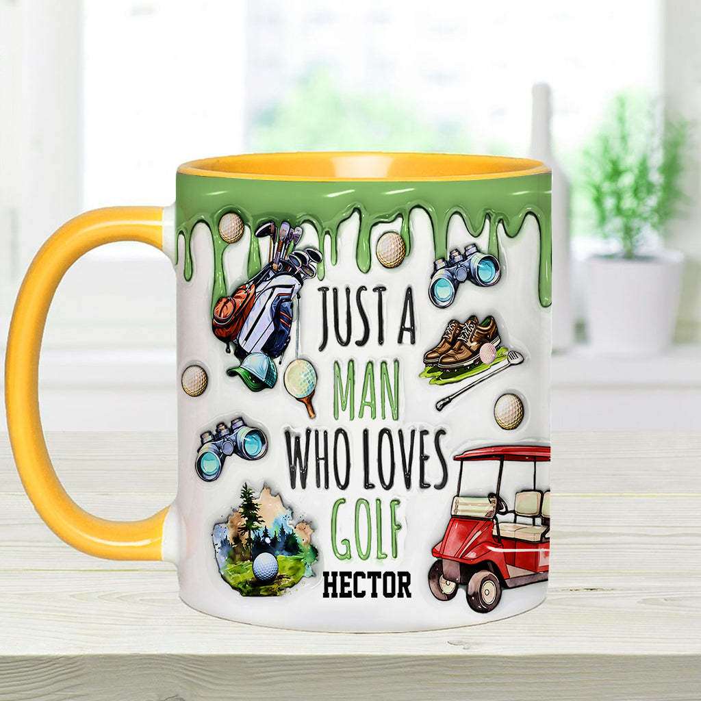 Mug personnalisé « Juste un homme qui aime le golf »