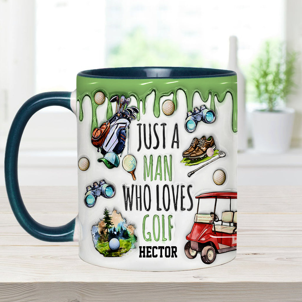 Mug personnalisé « Juste un homme qui aime le golf »