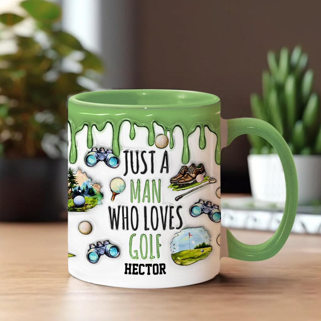 Mug personnalisé « Juste un homme qui aime le golf »
