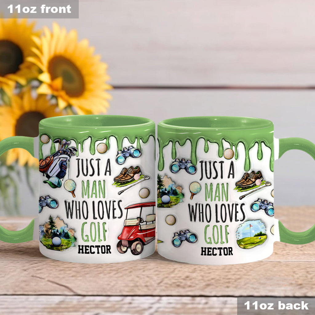 Mug personnalisé « Juste un homme qui aime le golf »