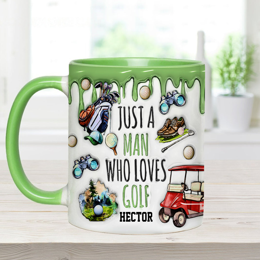 Mug personnalisé « Juste un homme qui aime le golf »