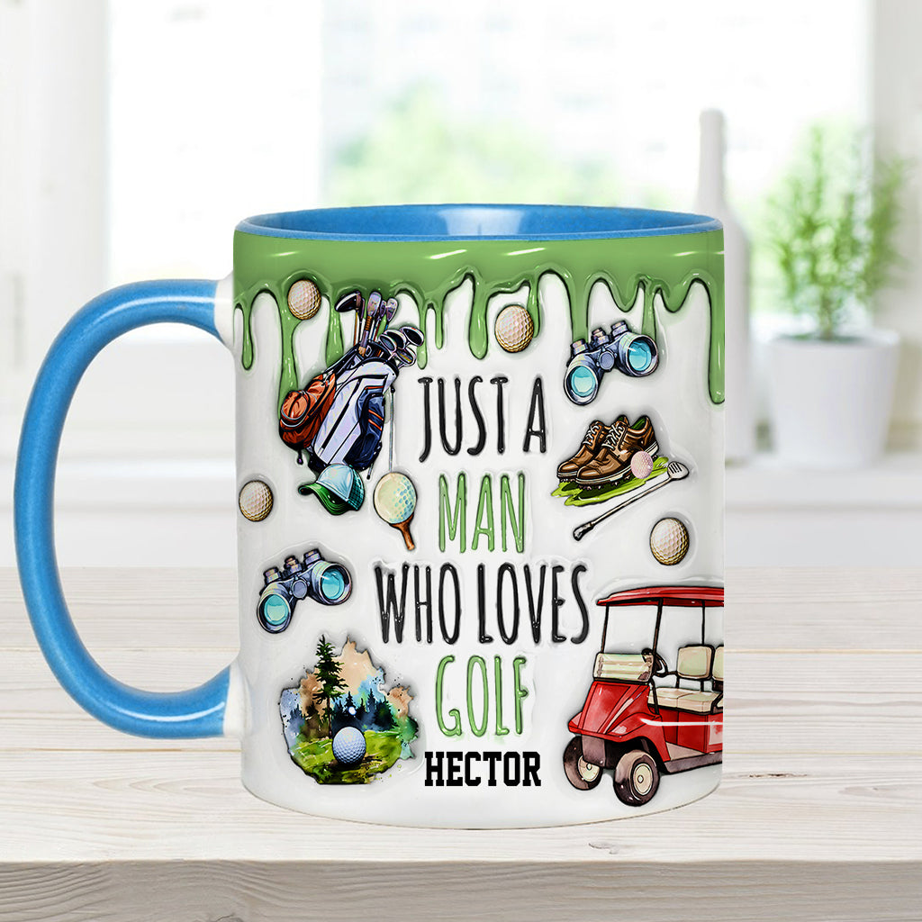 Mug personnalisé « Juste un homme qui aime le golf »