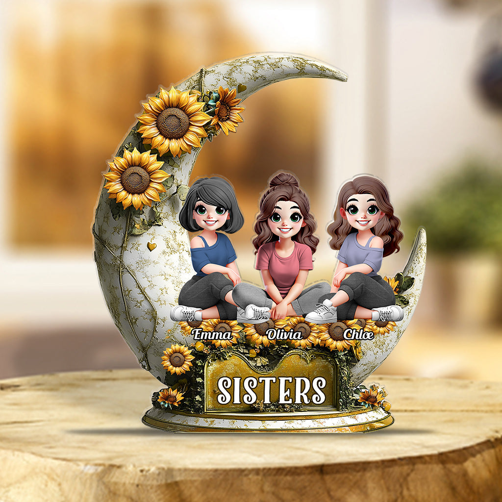 Sisters - Personalized Bestie Custom Shaped Acrylic Plaque