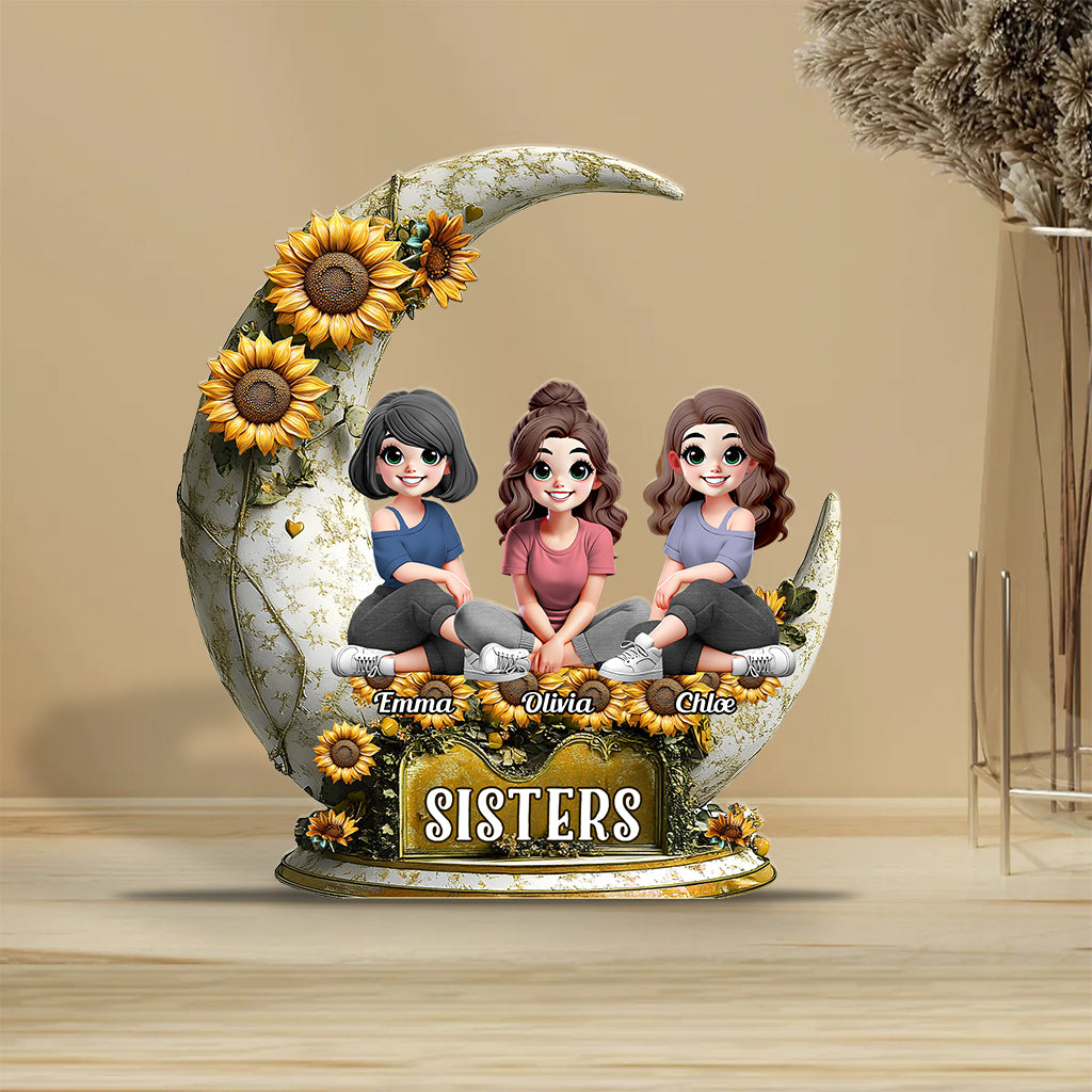 Sisters - Personalized Bestie Custom Shaped Acrylic Plaque
