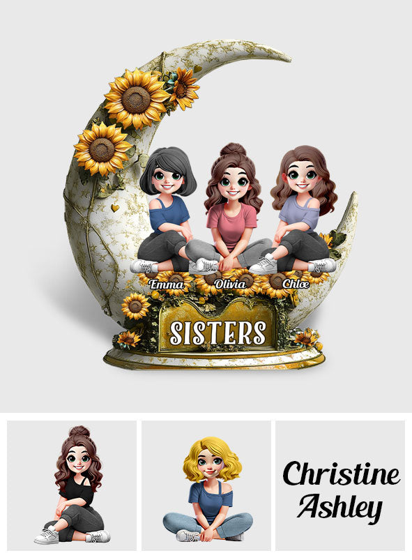 Sisters - Personalized Bestie Custom Shaped Acrylic Plaque