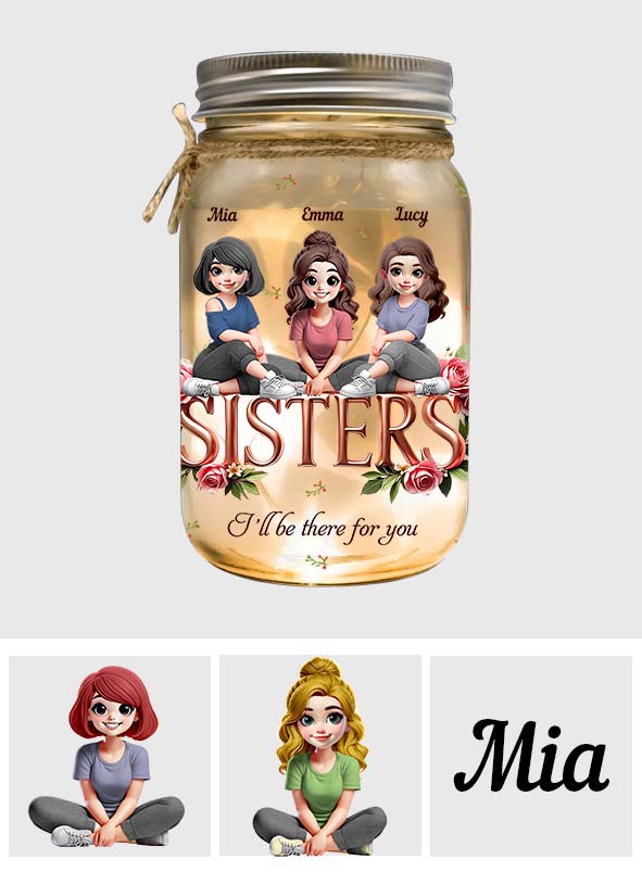 Sisters - Personalized Bestie Mason Jar Light