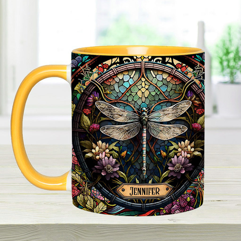 Beautiful Dragonfly - Personalized Gardening Accent Mug