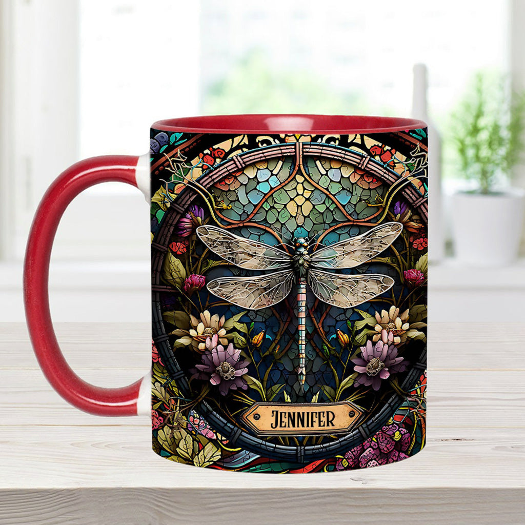 Beautiful Dragonfly - Personalized Gardening Accent Mug