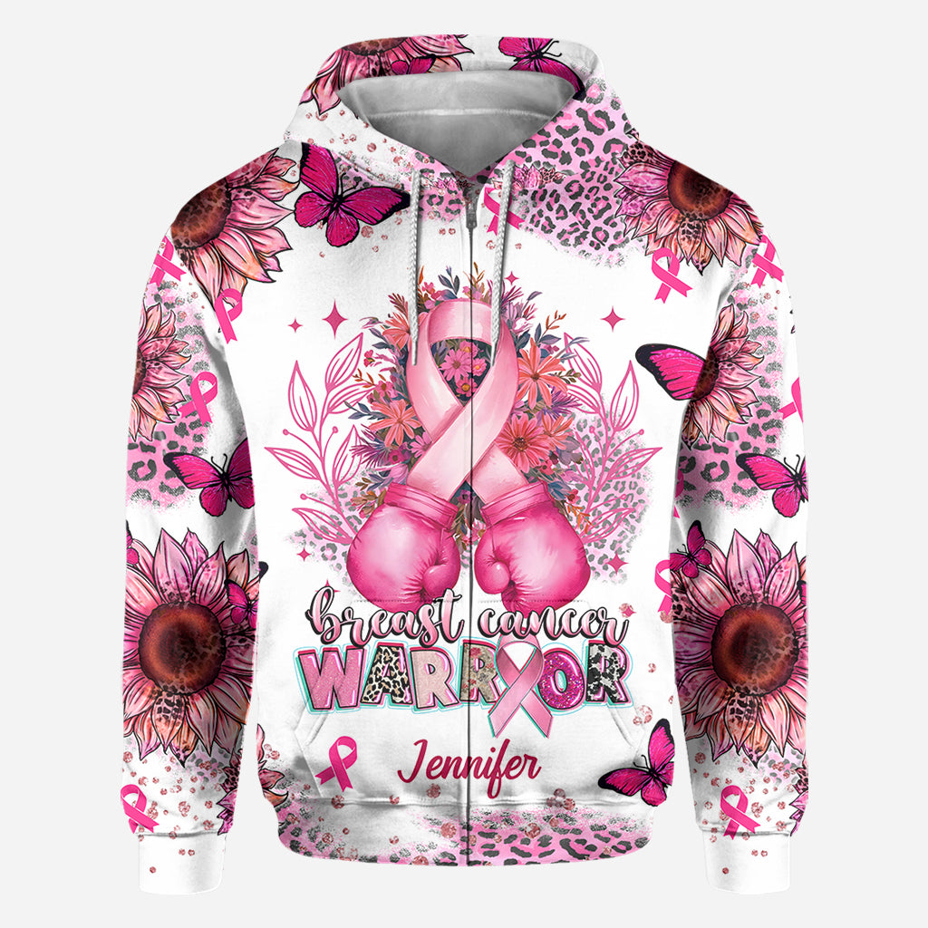 Breast Cancer Warrior - Personalized Breast Cancer Awareness All Over Shirt
