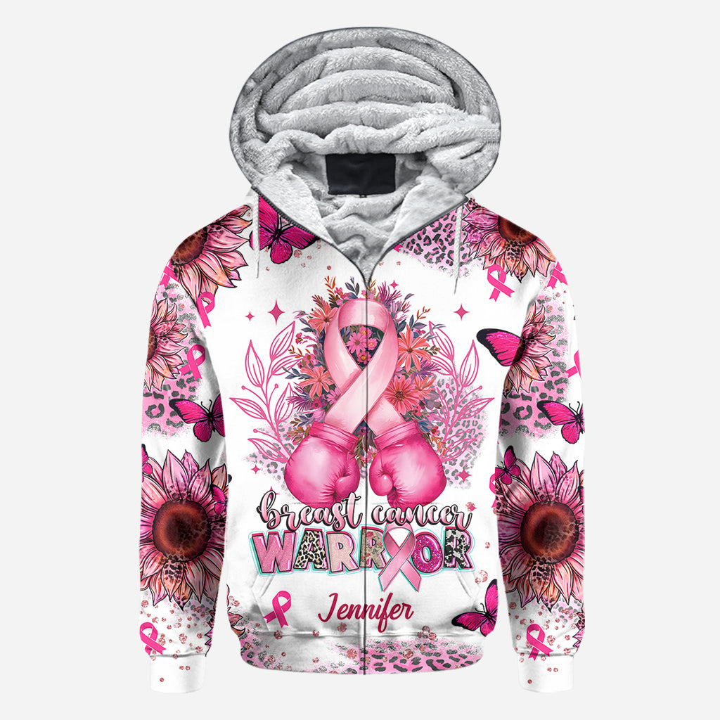 Breast Cancer Warrior - Personalized Breast Cancer Awareness All Over Shirt