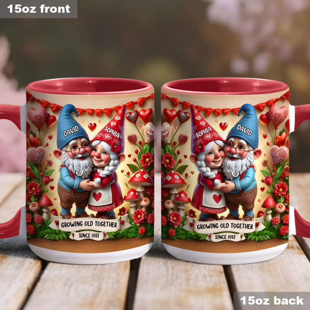 Growing Together - Personalized Husband And Wife Accent Mug