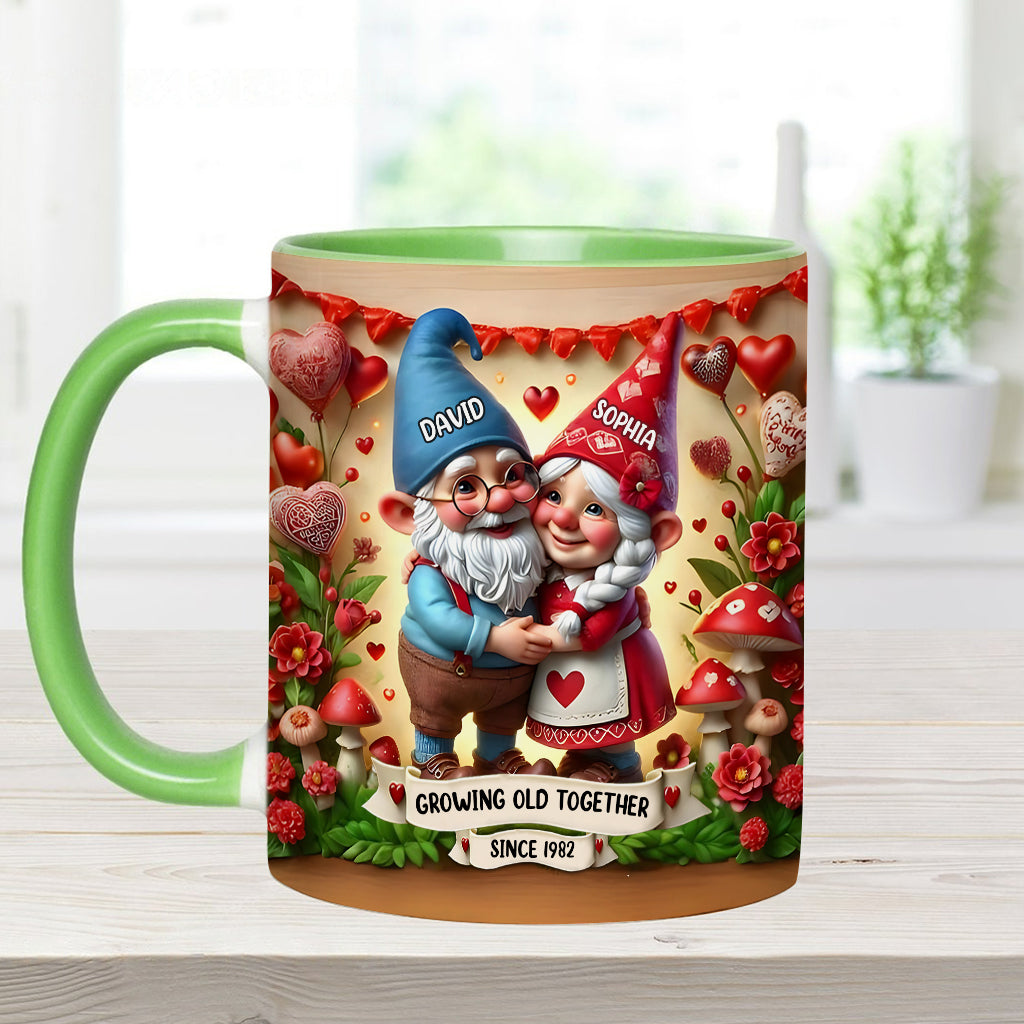 Growing Together - Personalized Husband And Wife Accent Mug