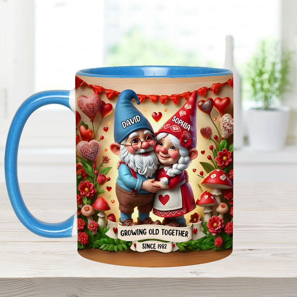 Growing Together - Personalized Husband And Wife Accent Mug