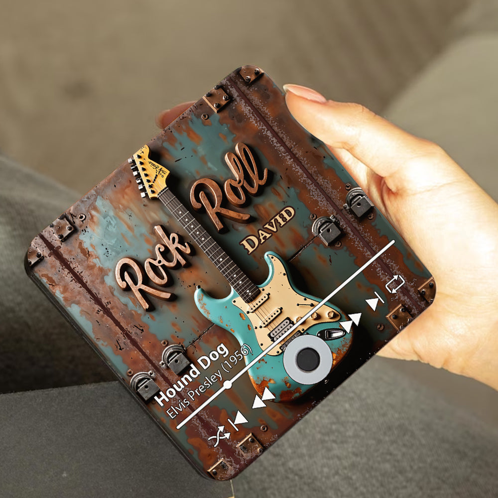 Rock 'n' Roll – Personalisierter Kühlschrankmagnet mit Gitarrenmusik