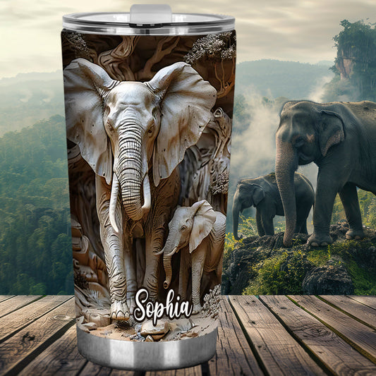 Love Elephant - Personalized Elephant Tumbler