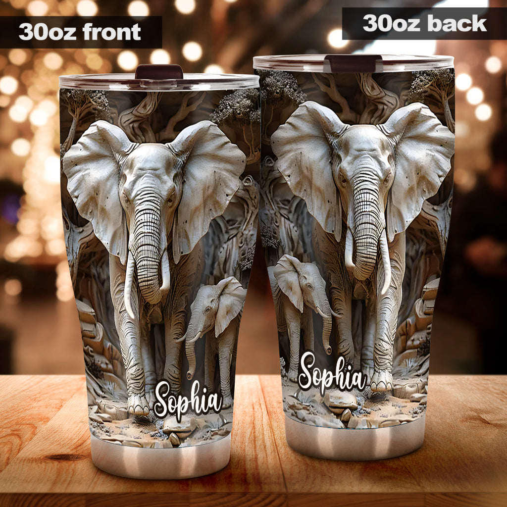 Love Elephant - Personalized Elephant Tumbler
