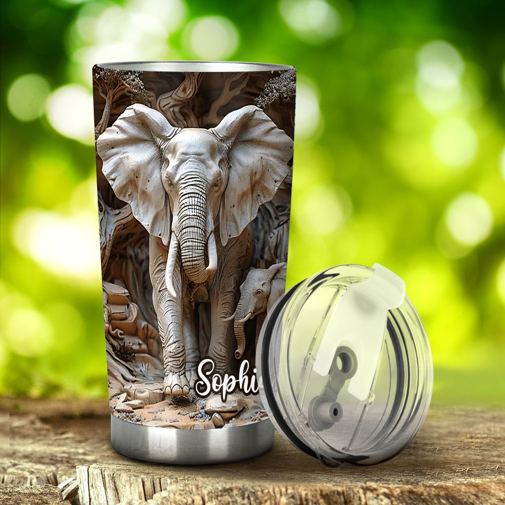 Love Elephant - Personalized Elephant Tumbler