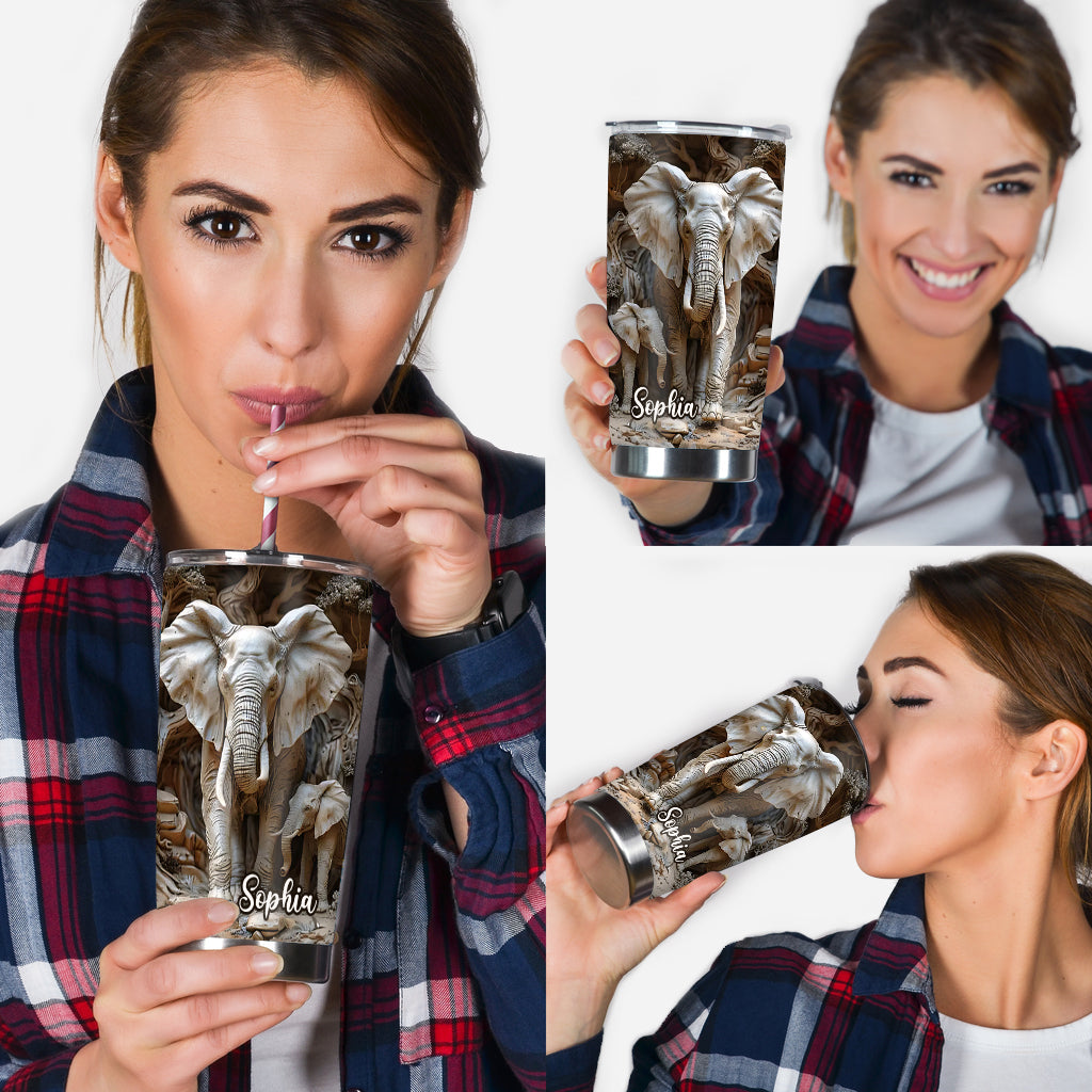 Love Elephant - Personalized Elephant Tumbler