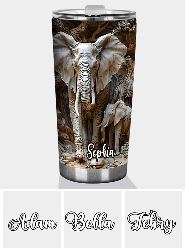 Love Elephant - Personalized Elephant Tumbler
