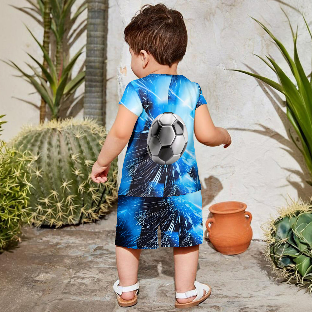 Alphabet du foot stylé - T-shirt et short de foot personnalisés pour enfant