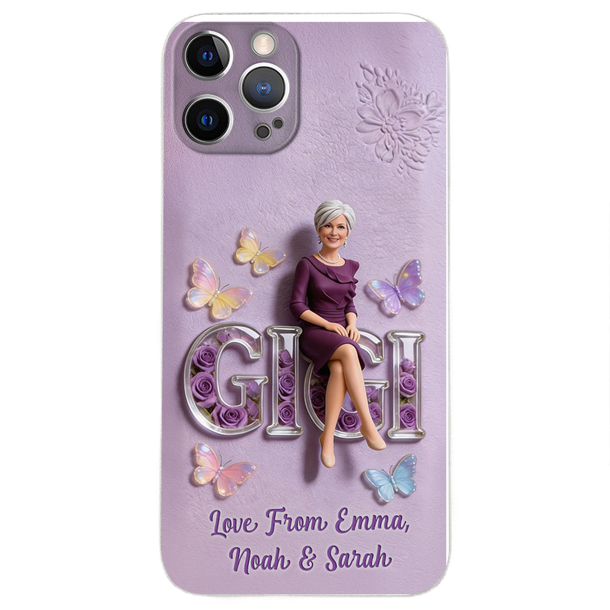 Custom Any Photo - Personalized Mother 3D Embossed Leather Phone Case