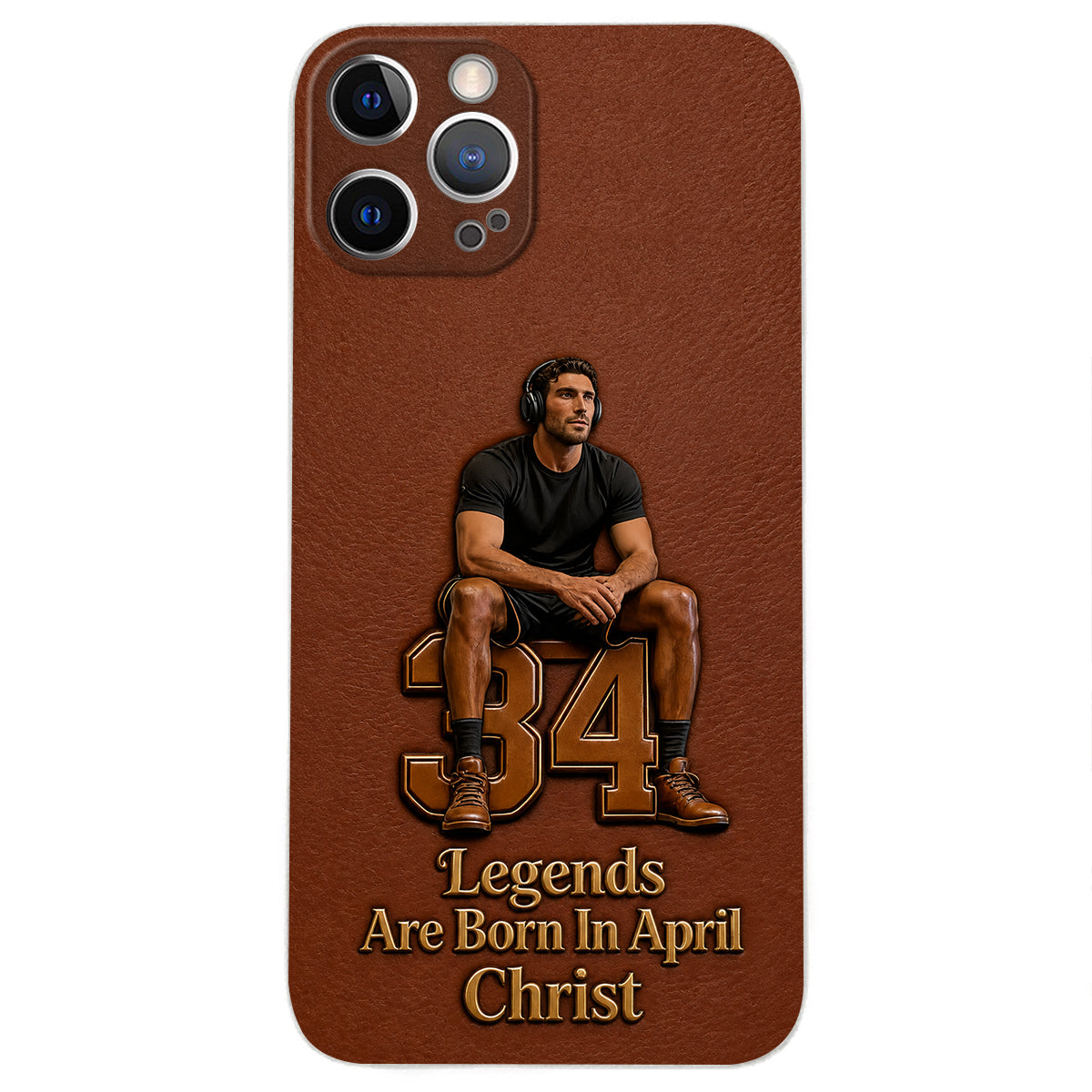 Happy Birthday Legends - Personalized Birthday 3D Embossed Leather Phone Case
