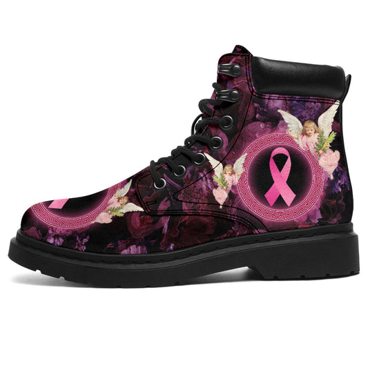 Faith Hope Love Angel Breast Cancer Awareness All Season Boots 0622
