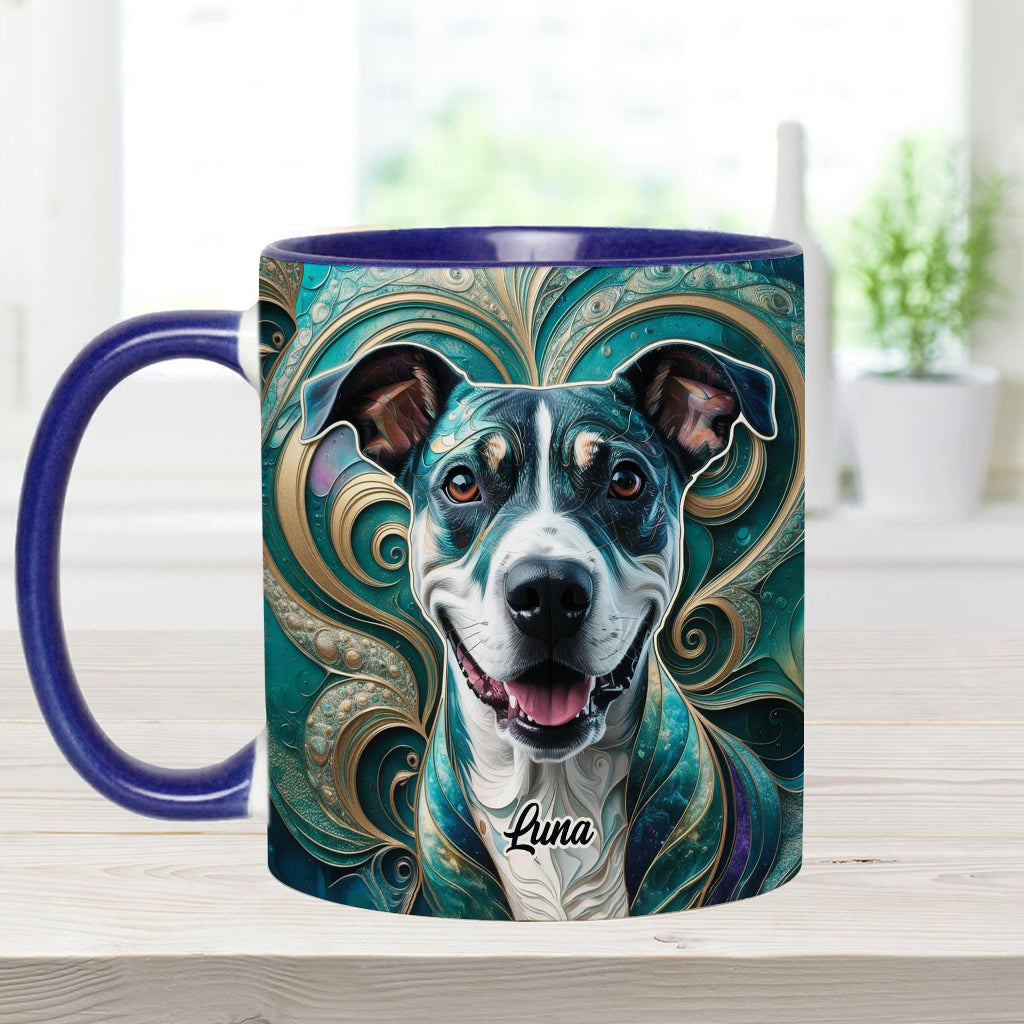 Mug personnalisé psychédélique avec motif chien