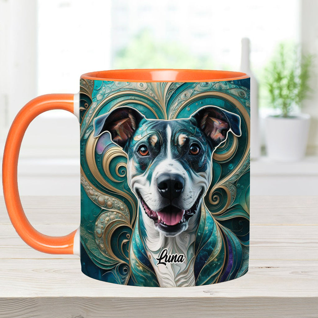 Mug personnalisé psychédélique avec motif chien