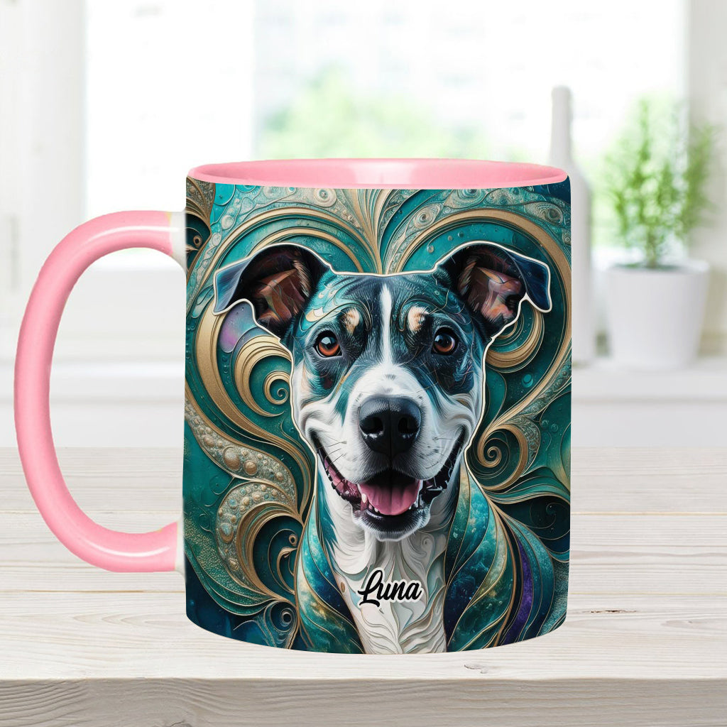 Mug personnalisé psychédélique avec motif chien