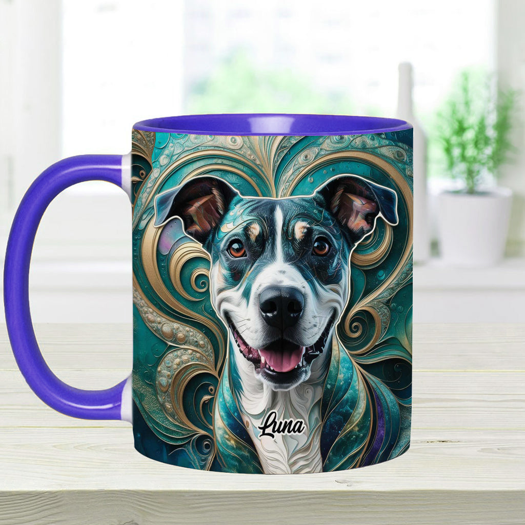 Mug personnalisé psychédélique avec motif chien