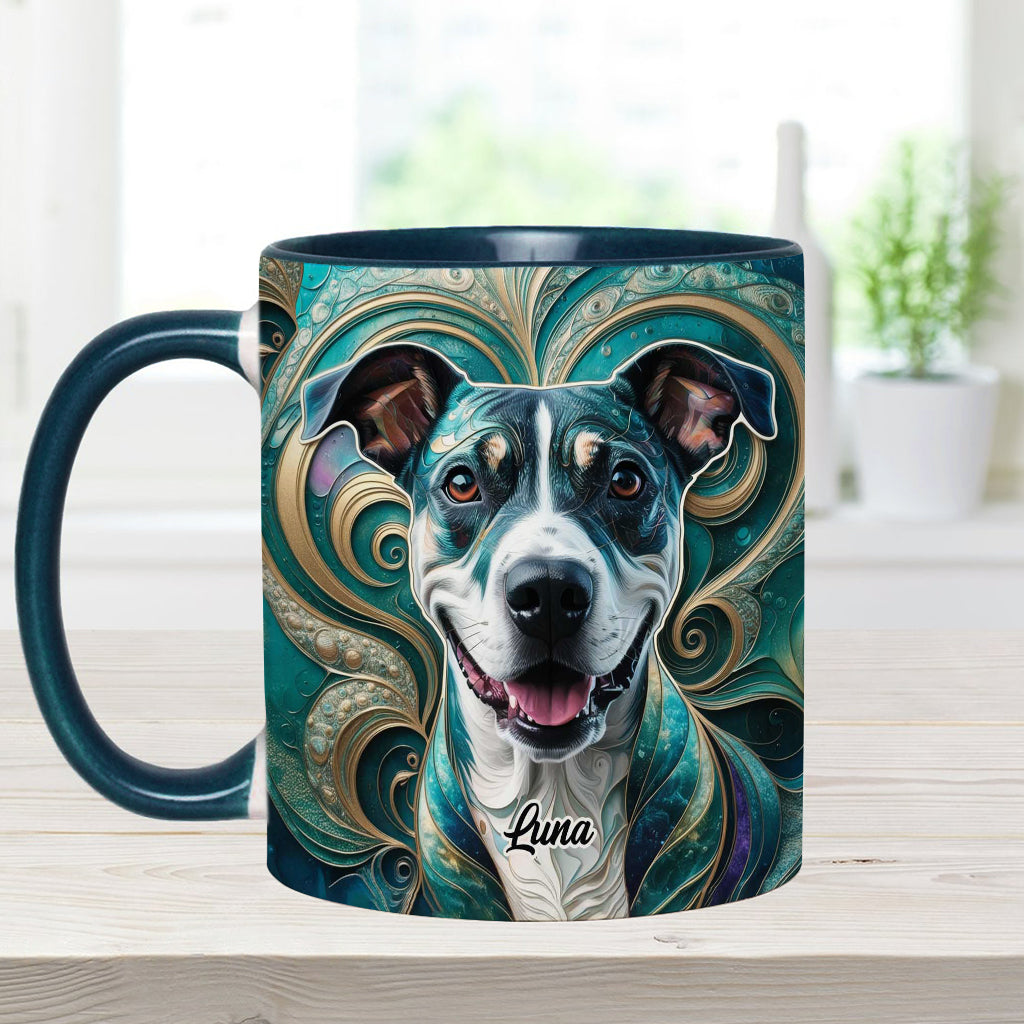 Mug personnalisé psychédélique avec motif chien