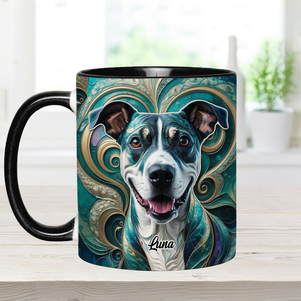 Mug personnalisé psychédélique avec motif chien