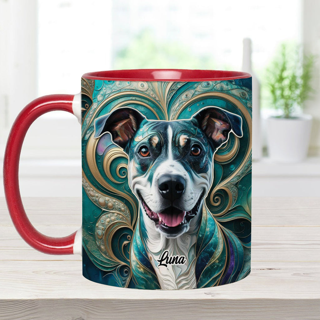 Mug personnalisé psychédélique avec motif chien