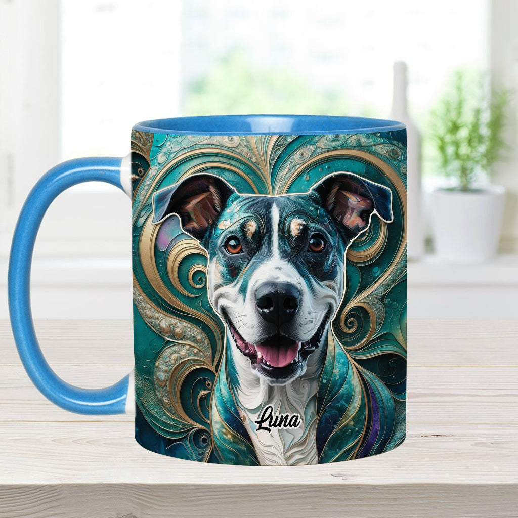 Mug personnalisé psychédélique avec motif chien