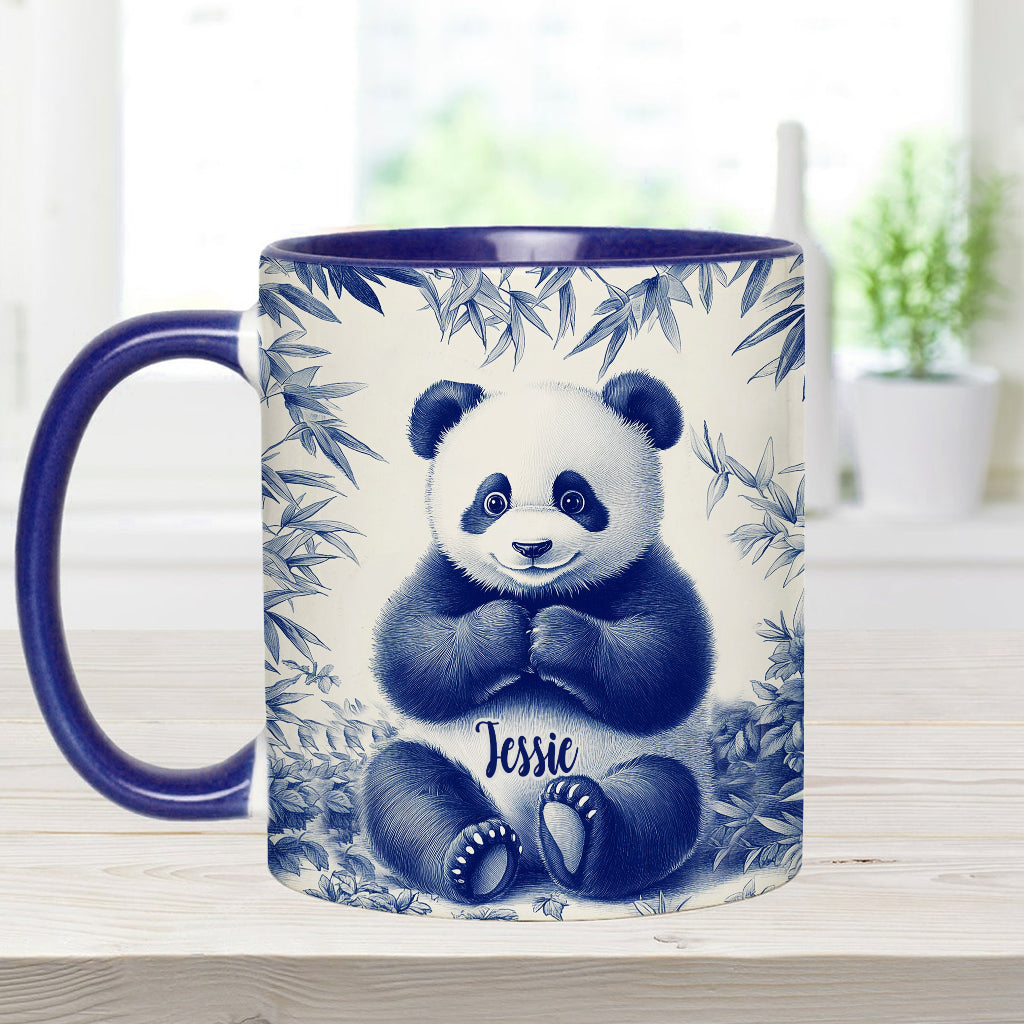 Niedlicher Toile de Jouy Baby Panda – Tasse mit personalisiertem Akzent