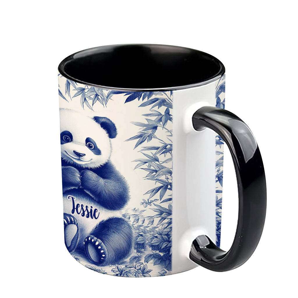 Niedlicher Toile de Jouy Baby Panda – Tasse mit personalisiertem Akzent
