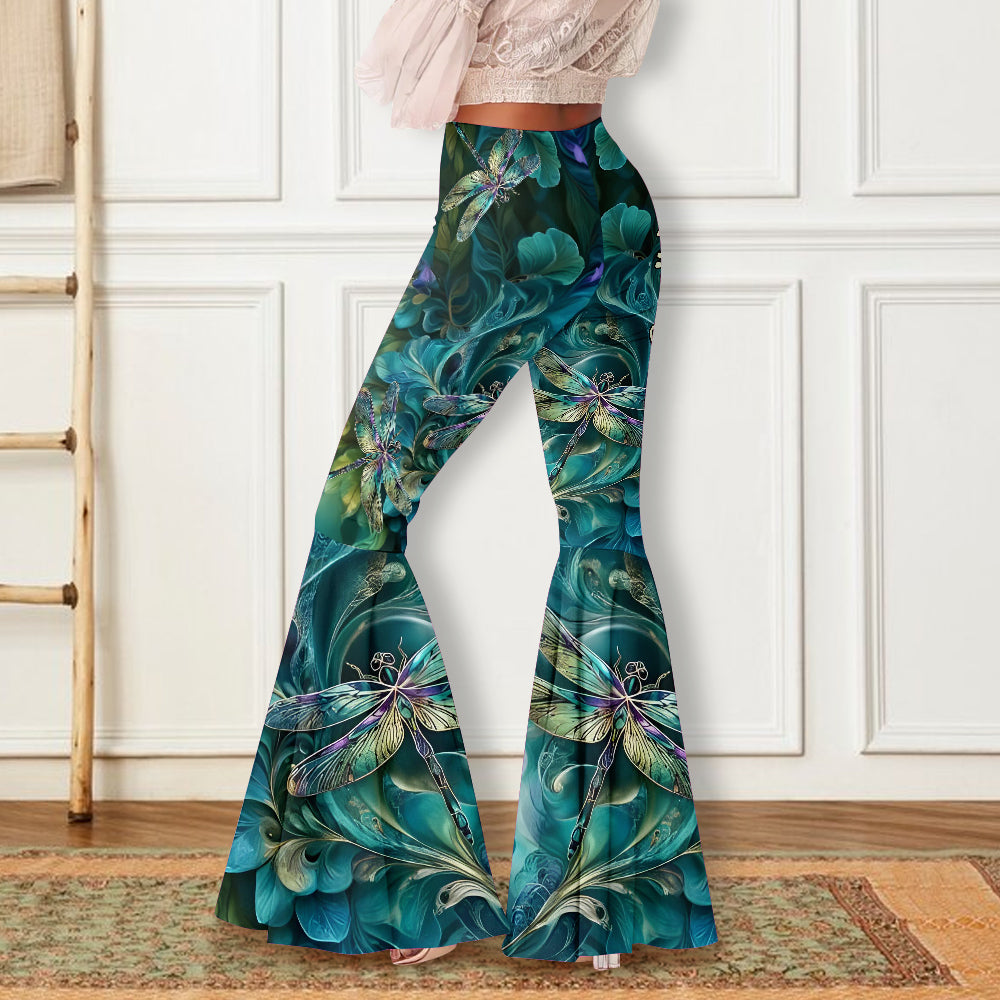 Stunning Dragonfly - Personalized Dragonfly Flare Leggings