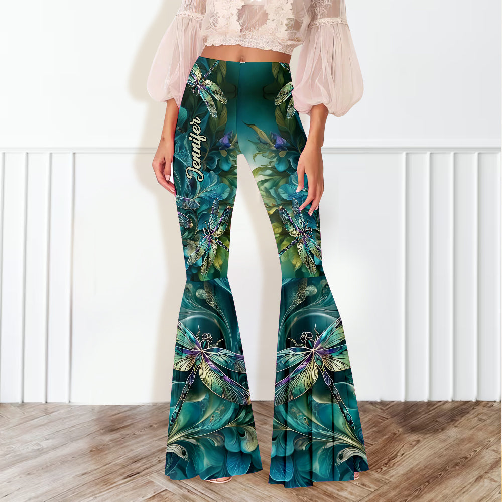 Stunning Dragonfly - Personalized Dragonfly Flare Leggings