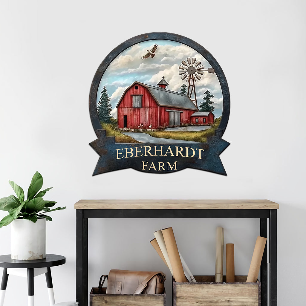 Farm House Decoration - Personalized Farmer Cut Metal Sign