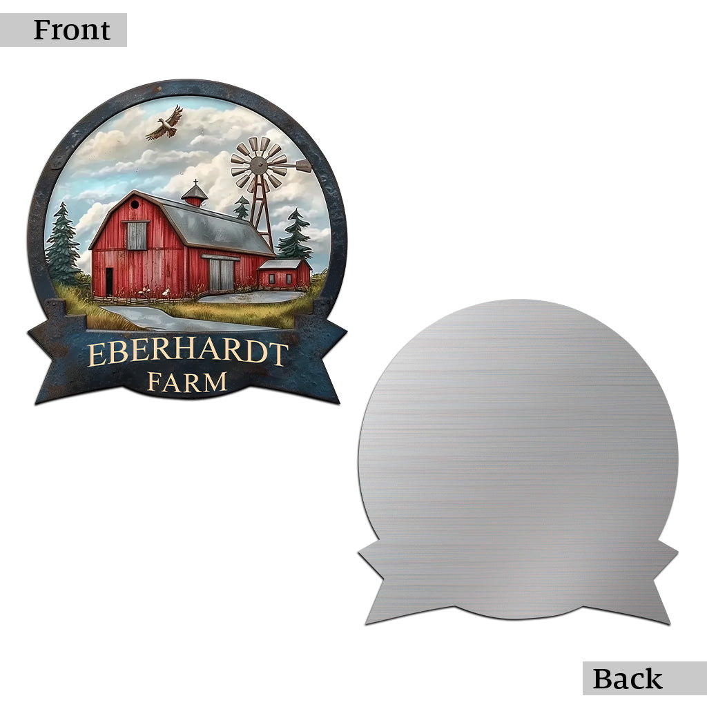 Farm House Decoration - Personalized Farmer Cut Metal Sign