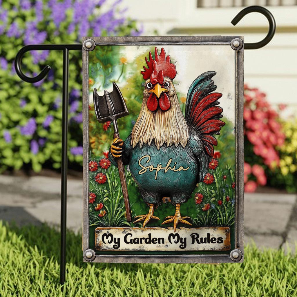 My Garden My Rules - Personalized Gardening Garden Flag
