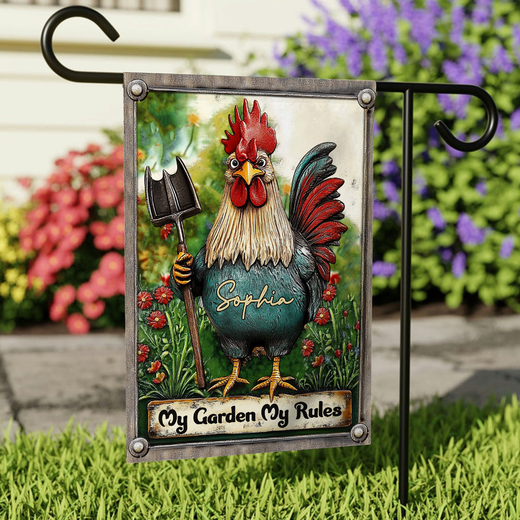 My Garden My Rules - Personalized Gardening Garden Flag