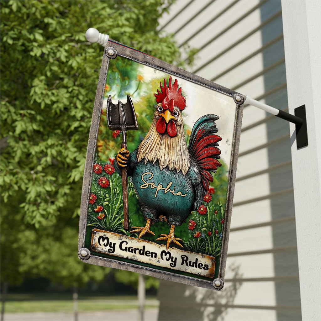 My Garden My Rules - Personalized Gardening Garden Flag