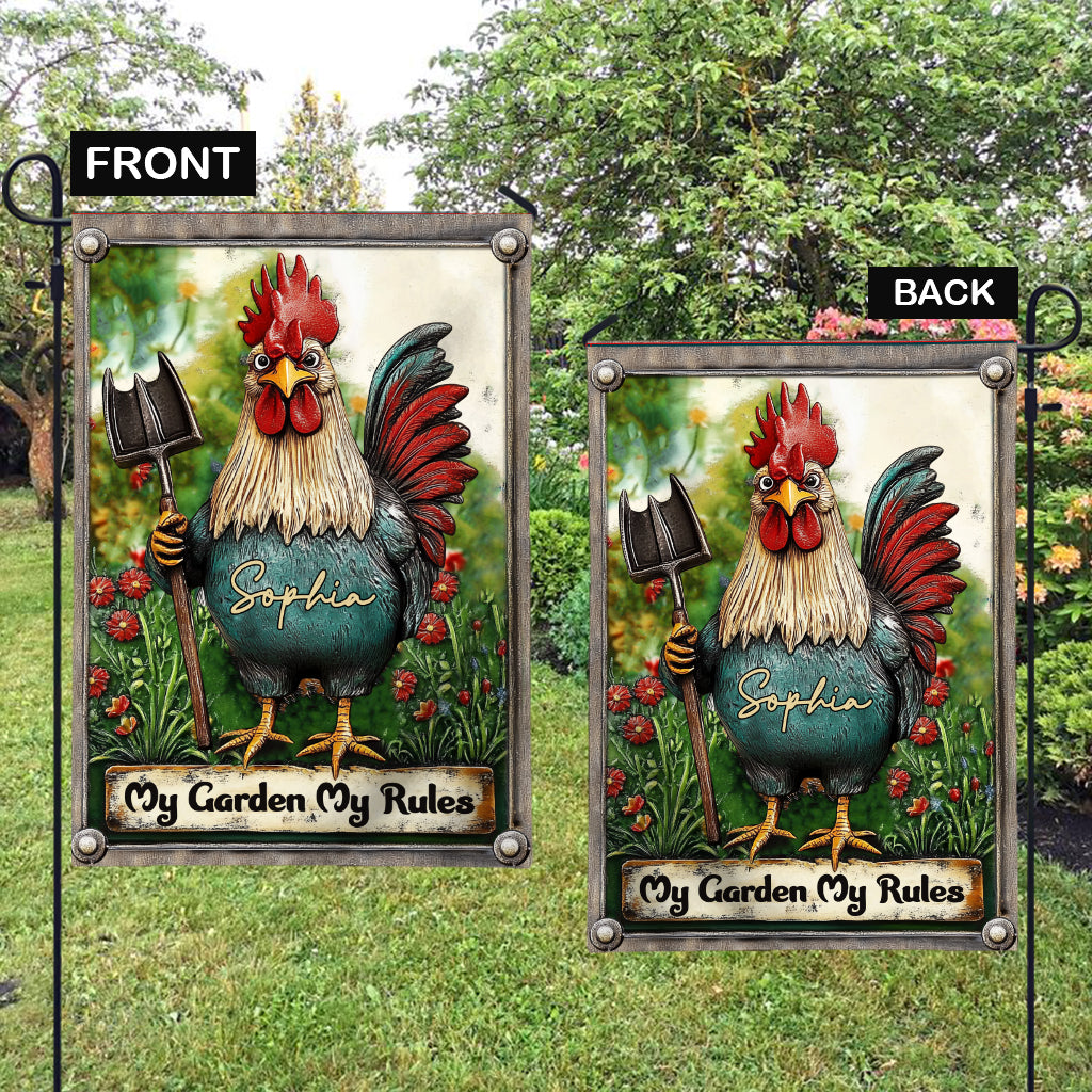 My Garden My Rules - Personalized Gardening Garden Flag