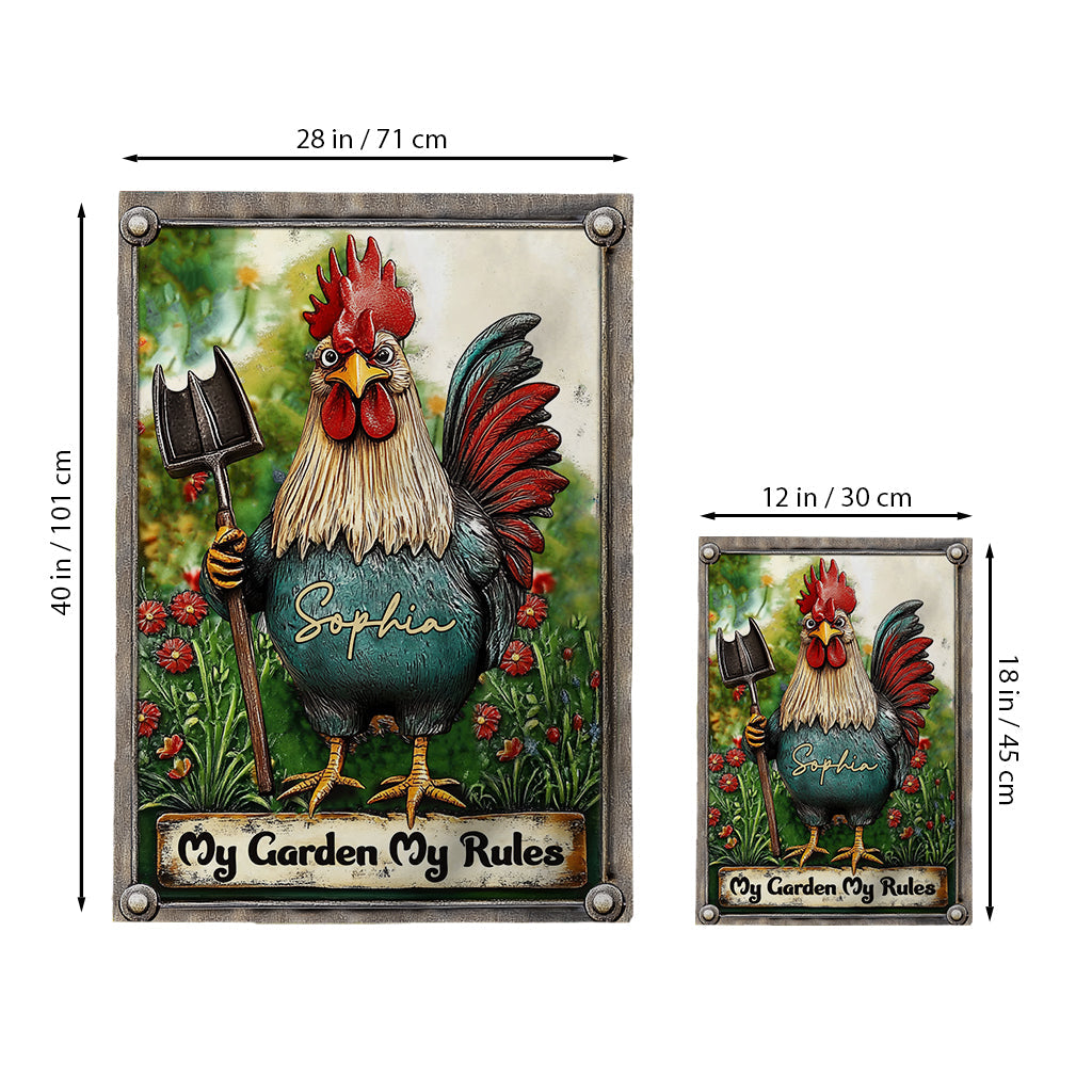My Garden My Rules - Personalized Gardening Garden Flag