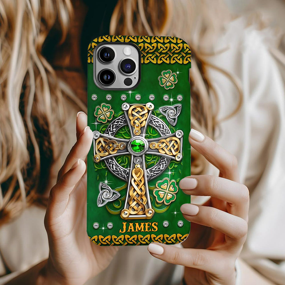 Dans mes veines - Coque de téléphone personnalisée avec impression intégrale pour la Saint-Patrick