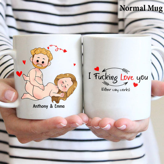 I Just Want You To Be Happy - Couple gift for husband, wife, boyfriend, girlfriend - Personalized Mug
